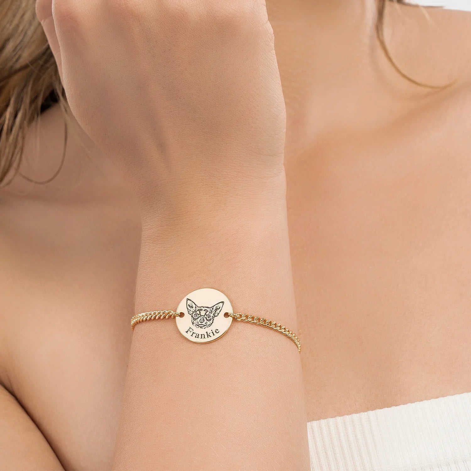 Gravert - Armbånd med ditt kjæledyrs ansikt 🐾