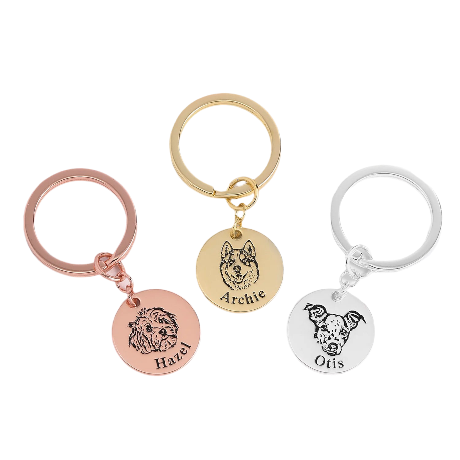 Gravert - Nøkkelring med ditt kjæledyrs ansikt 🐾