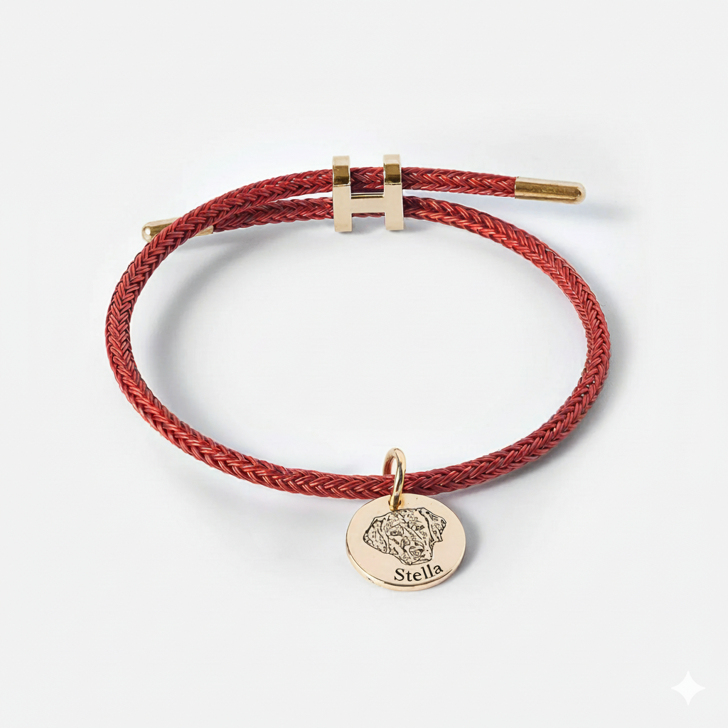 Gravert - Armbånd med hundens ansikt 🐾