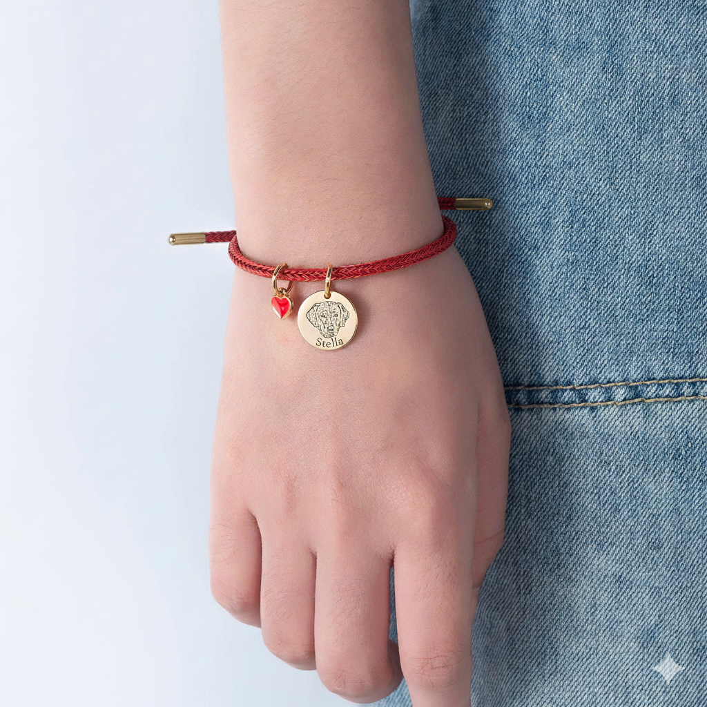 Gravert - Armbånd med hundens ansikt 🐾